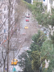 冬の終わりの道路