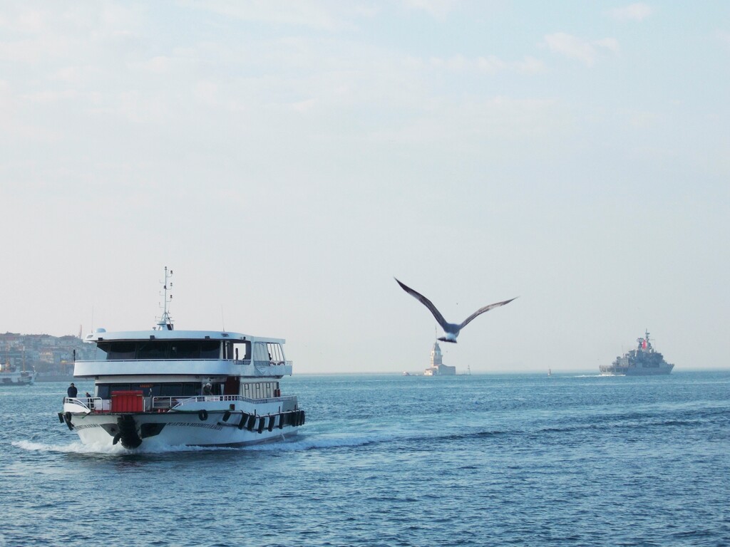 ヨーロッパ側とアジア側の街を結ぶフェリー～