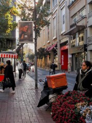 新年の花を売るジプシー少女～