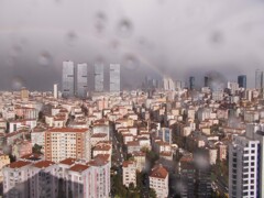 雨のお正月　一時の虹～