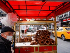 朝のベーグル売り～　”いいじゃん！”　っておじさん～