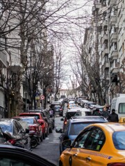 大変！　渋滞に！