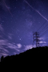 雲の切れ間から天の川❓ レタッチ
