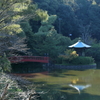 六角堂と赤い橋
