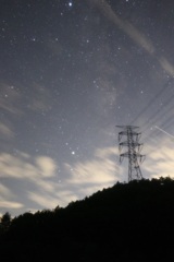 雲の切れ間から天の川❓