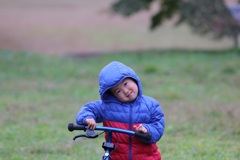 こんにちは！自転車練習中