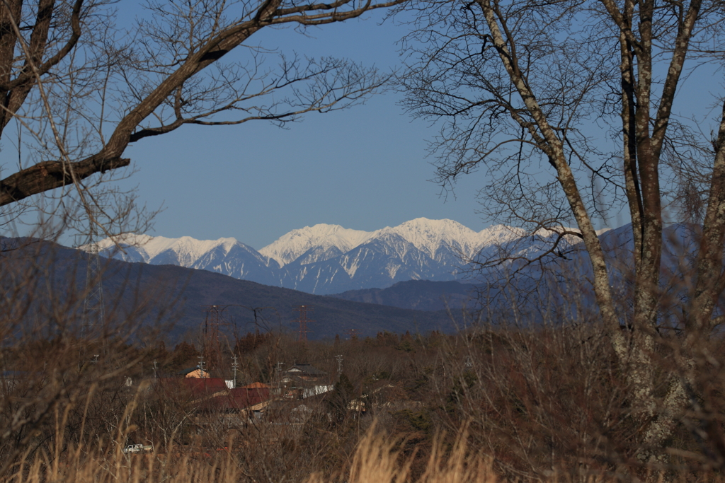 木曽山脈の白峰