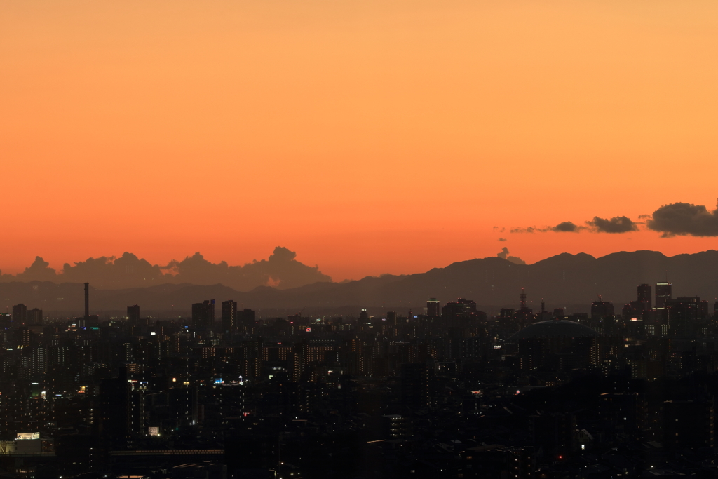 橙色に包まれて
