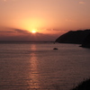 夕陽と海岸