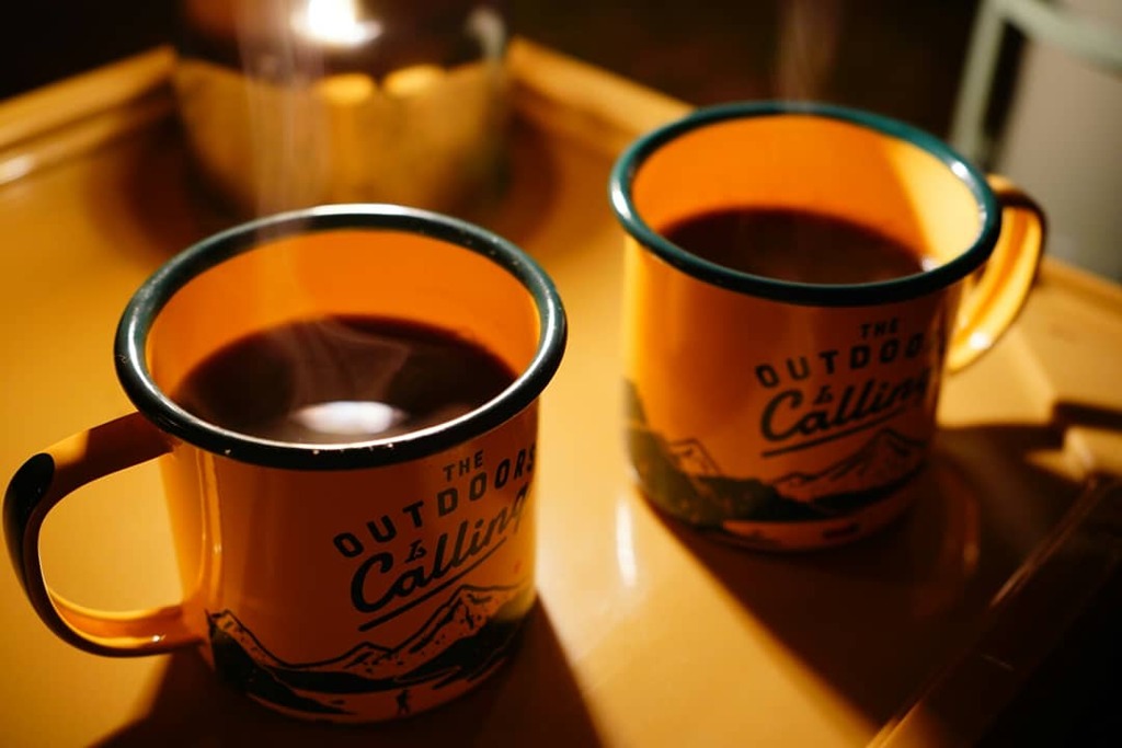 キャンプでコーヒータイム