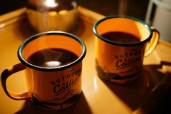 キャンプでコーヒータイム