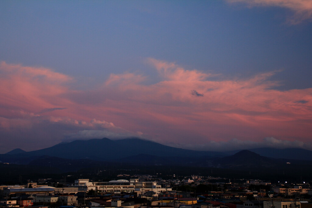 夕焼け・八甲田山03