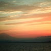 江の島と富士　5月の夕焼け