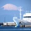 渡り船から富士山　三崎港