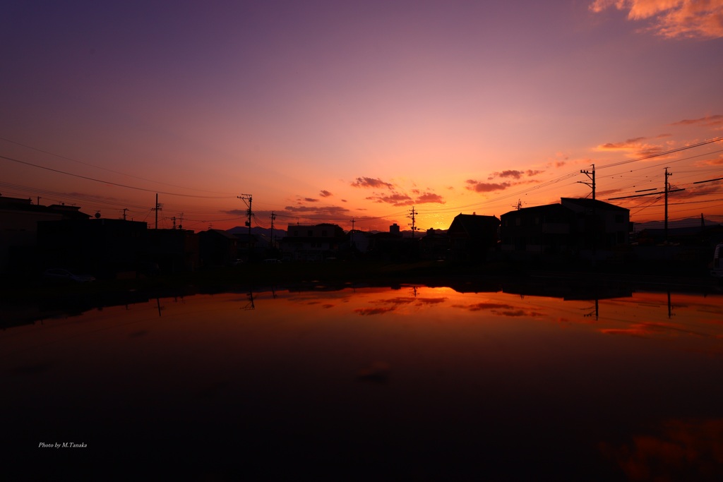 夕焼け日本平動物園まえ