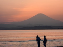 夕焼け江ノ島