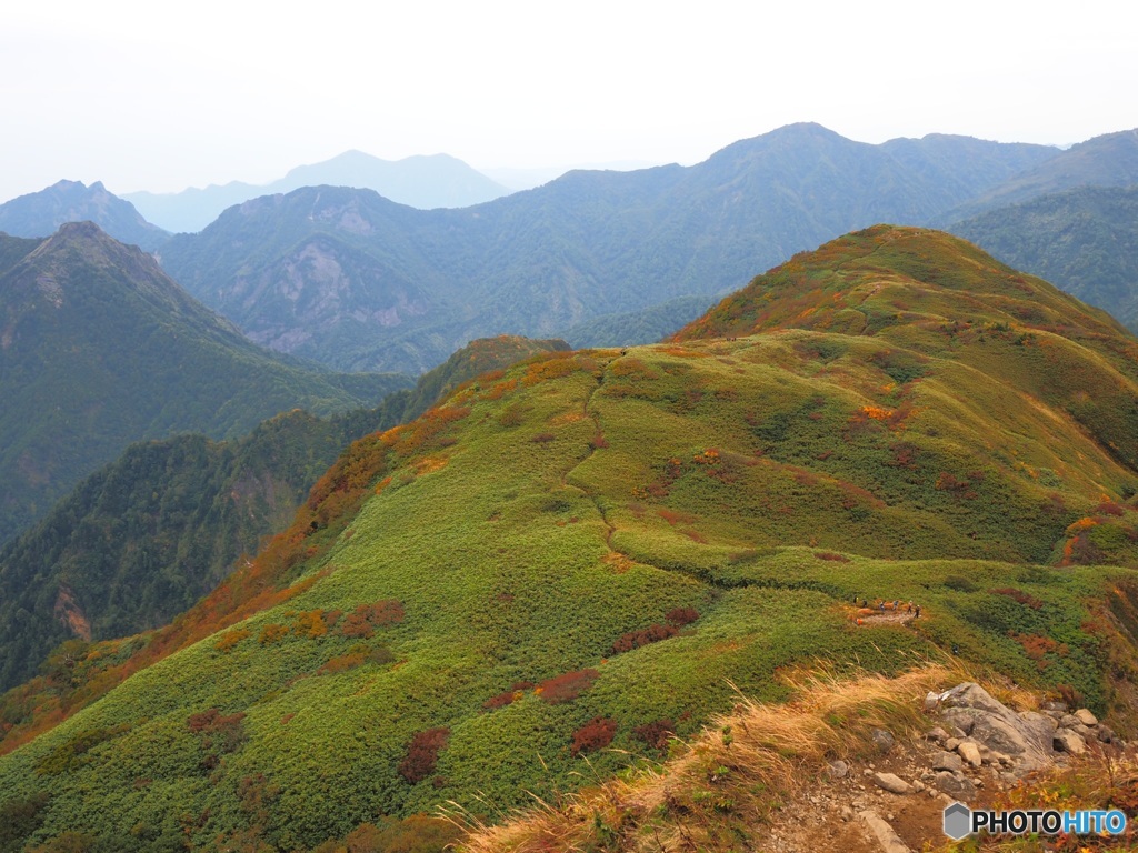 雨飾山道中