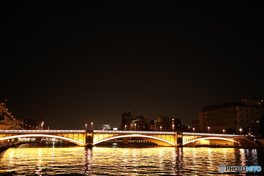 夜の蔵前橋