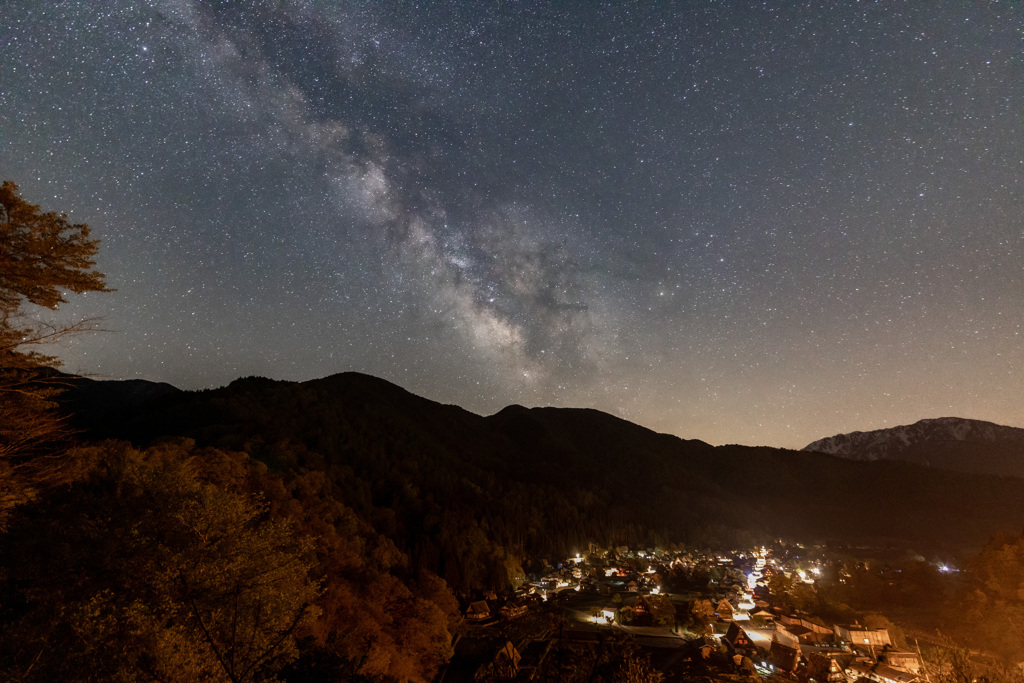 白川郷　天の川