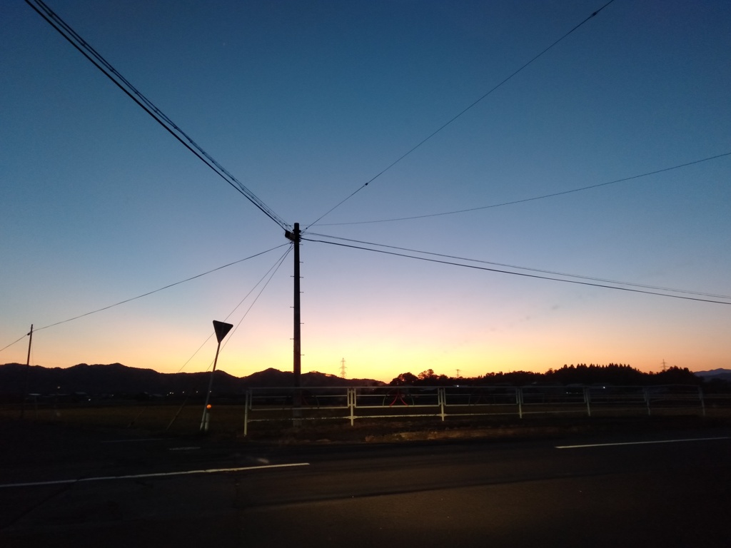 夕暮れ