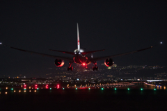 千里川から見る着陸機