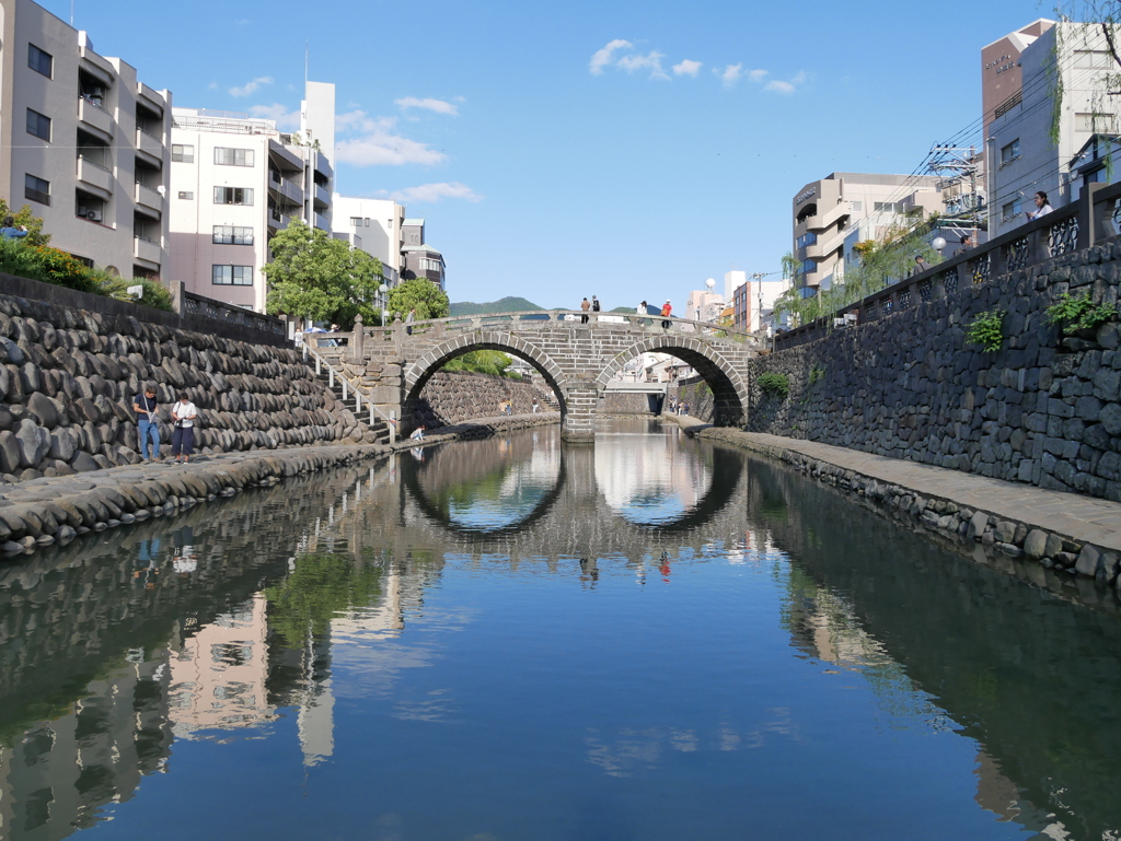 長崎市中島川の眼鏡橋