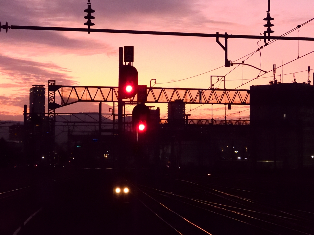 在信号機ー苗穂駅