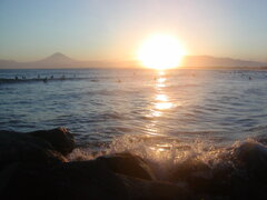 鵠沼夕刻の海1
