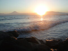 鵠沼夕刻の海2