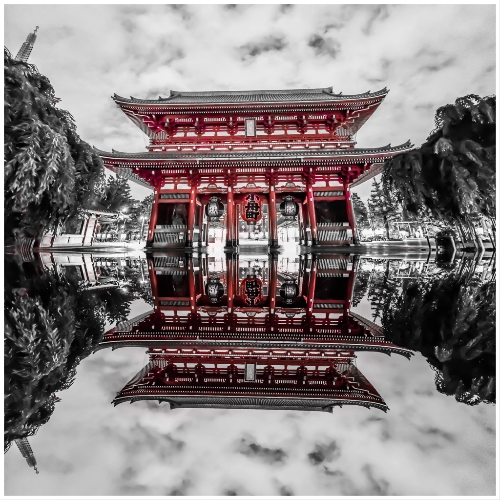 浅草寺 消灯後の撮影