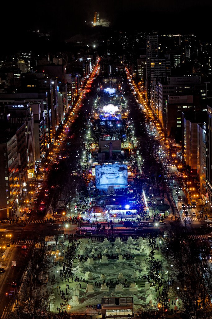 2024 SAPPORO SNOW FESTIVAL 大通会場より　