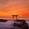 朝焼けの海　1