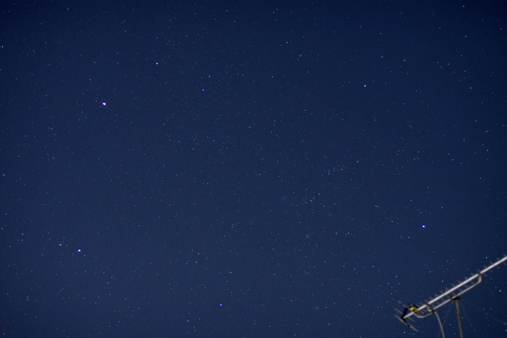 夜中の星