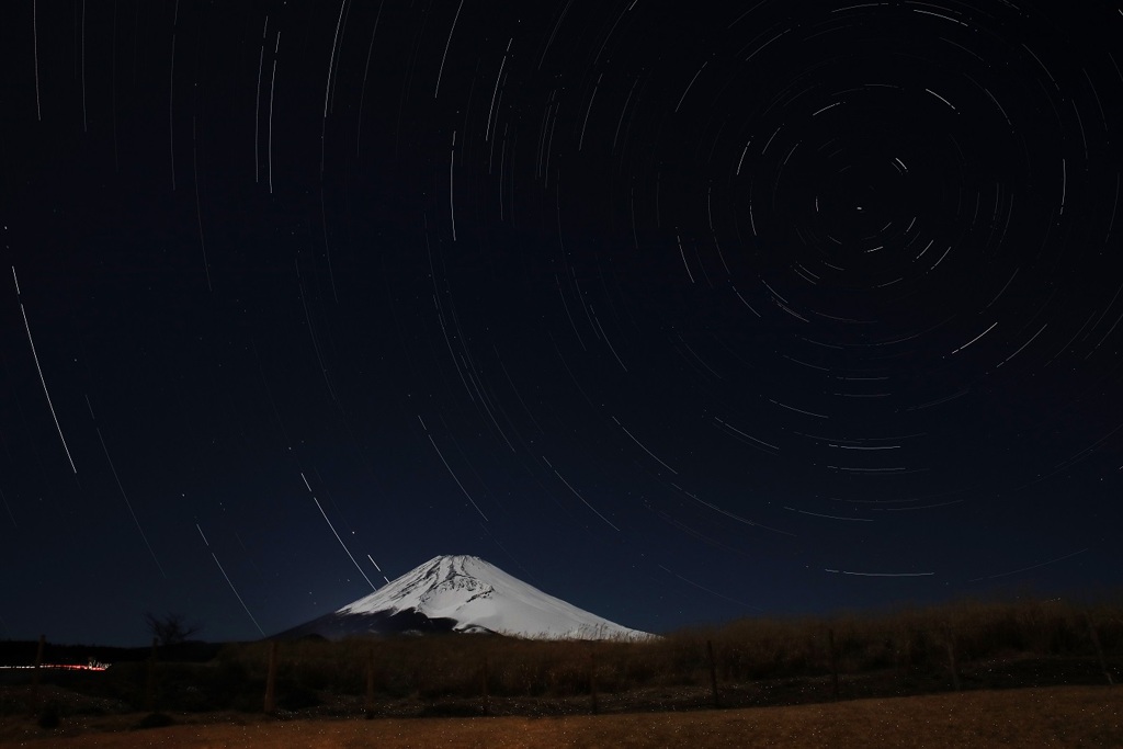 北極星と富士