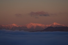 南アルプスと雲海