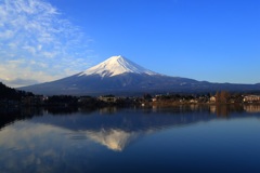 河口湖で