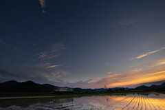 北条鉄道　網引・夕景