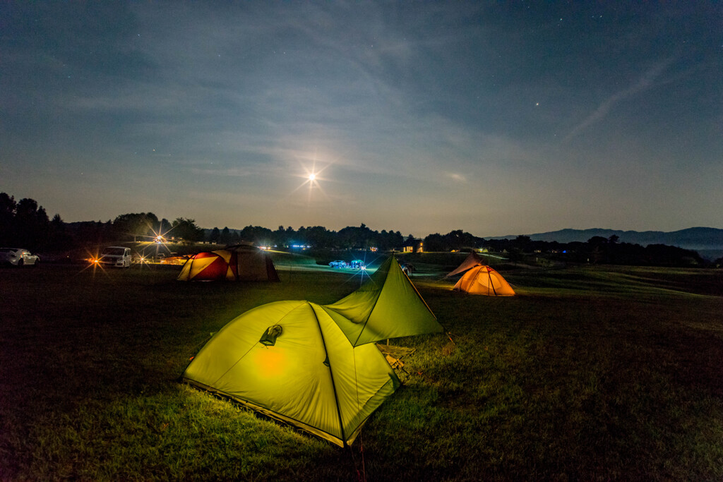 キャンプ場での夜