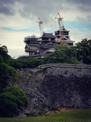 復旧途中の熊本城