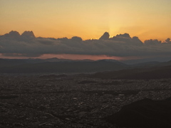 比叡山からの夕日