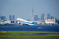 B787withスカイツリー