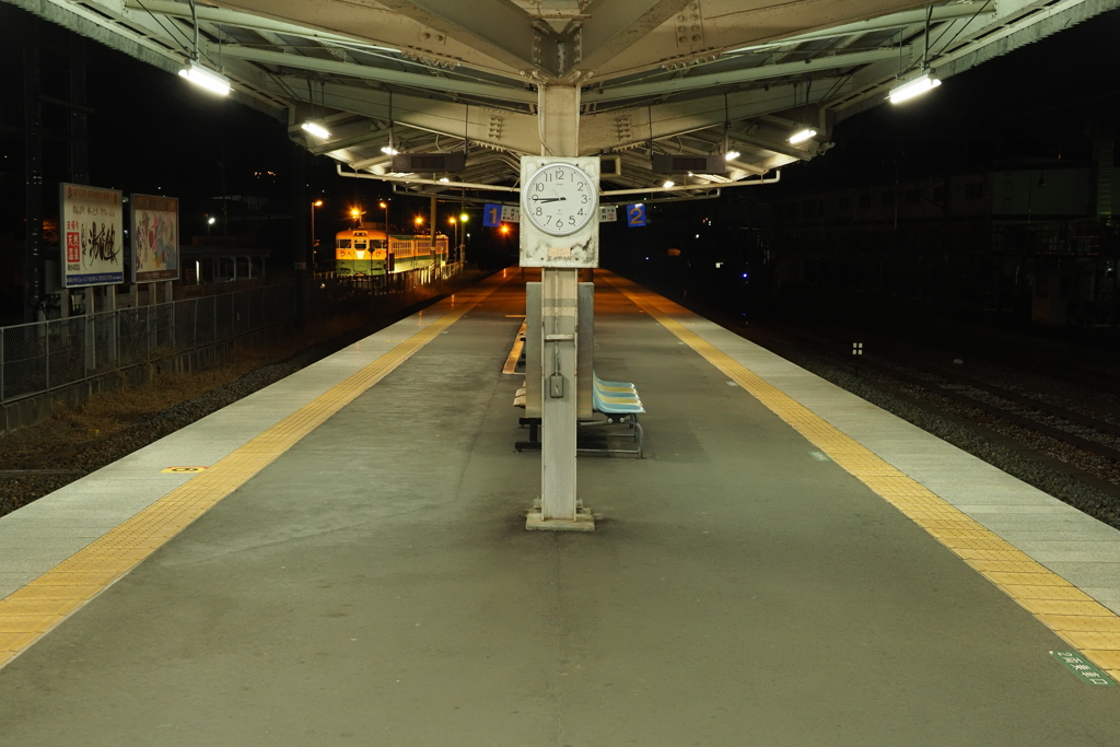 しなの鉄道の夜 (75)坂城駅