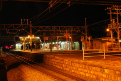 しなの鉄道の夜 (37)田中駅