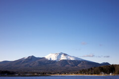 快晴の空に冠雪の浅間山　＃２