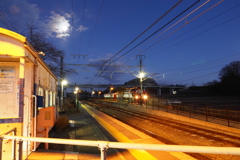 しなの鉄道の夜 (25)平原駅