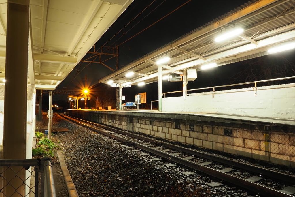 しなの鉄道の夜 (34)滋野駅