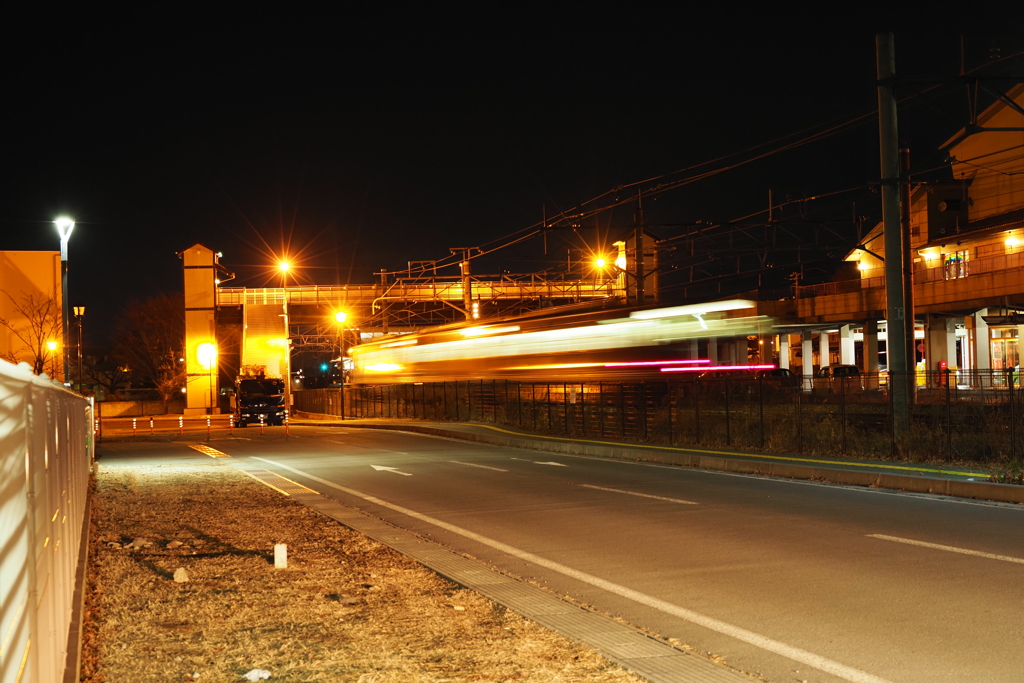 しなの鉄道の夜 (36)田中駅