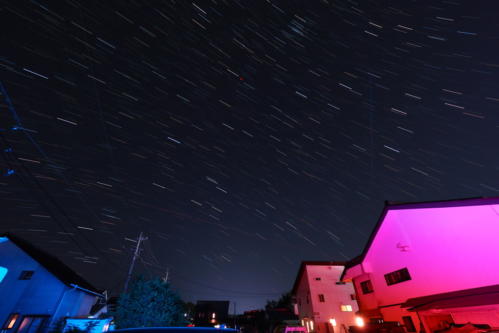 庭先の幻想夜景