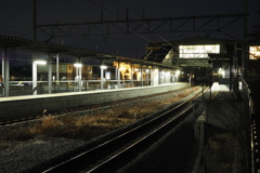 しなの鉄道の夜 (8)中軽井沢駅