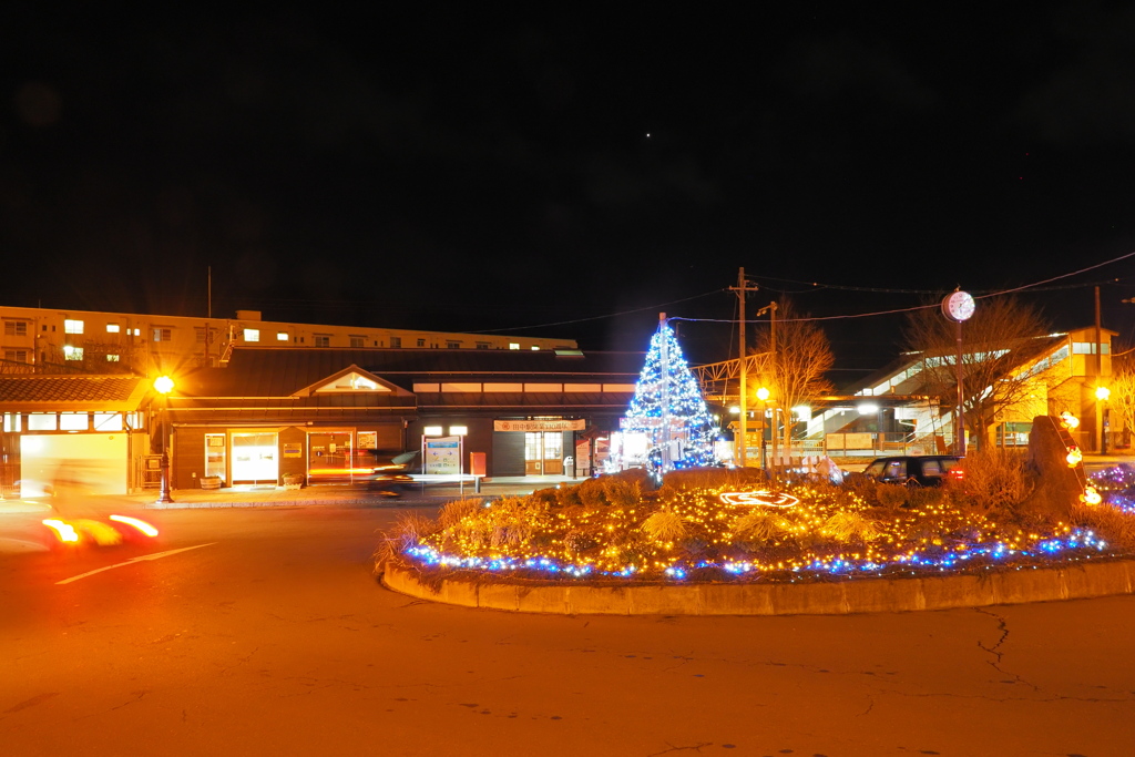 しなの鉄道の夜 (35)田中駅